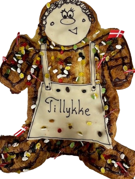 Stor wienerbrød kagemand